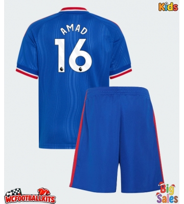 Manchester United Amad Diallo #16 Replica Away Stadium Kit for Kids 2026-27 Short Sleeve (+ pants)